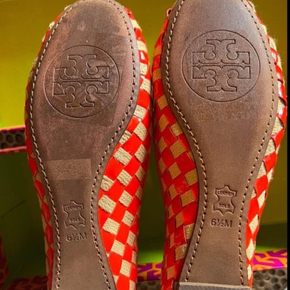 🔥1 hour sale - Worn 1X, Tory Burch, ballet Prescott flats, orange cream, 6.5 - Picture 7 of 11